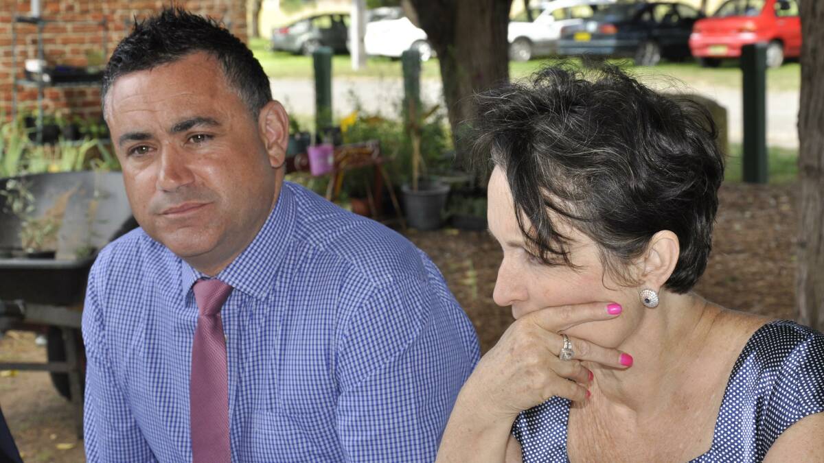 ON THE TRAIL: Then regional toursim minister John Barilaro and Goulburn MP Pru Goward met to clarify aspects of the state government’s rail trail funding last January. Now Mr Barilaro is accused of doing another about turn on project funding. 