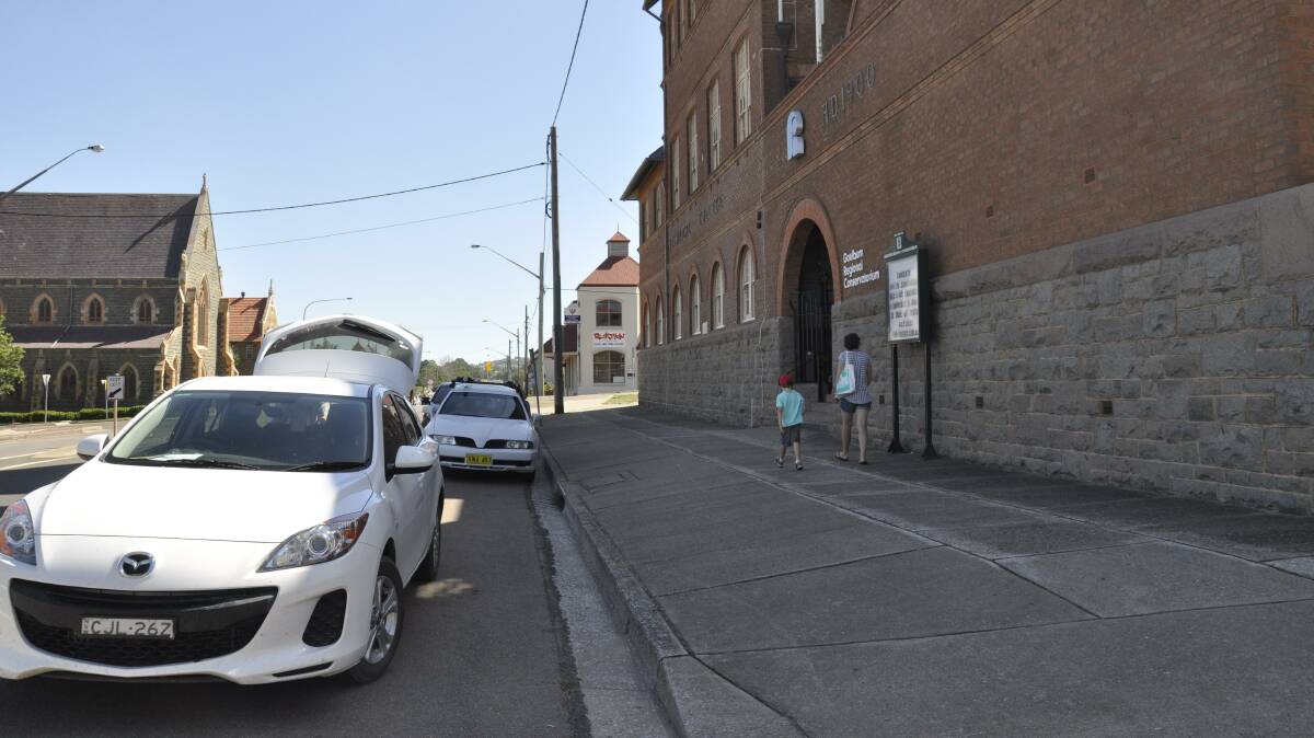 CHANGING TIMES: A 30-minute drop off time outside the Goulburn Regional Conservatorium on schooldays is just one of several parking changes to the CBD. Other alterations have freed up spaces. 