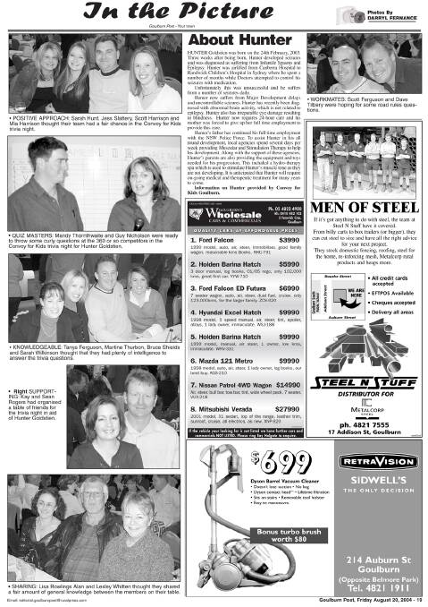 FLASHBACK EDITION: Goulburn Post, Friday August 20, 2004
