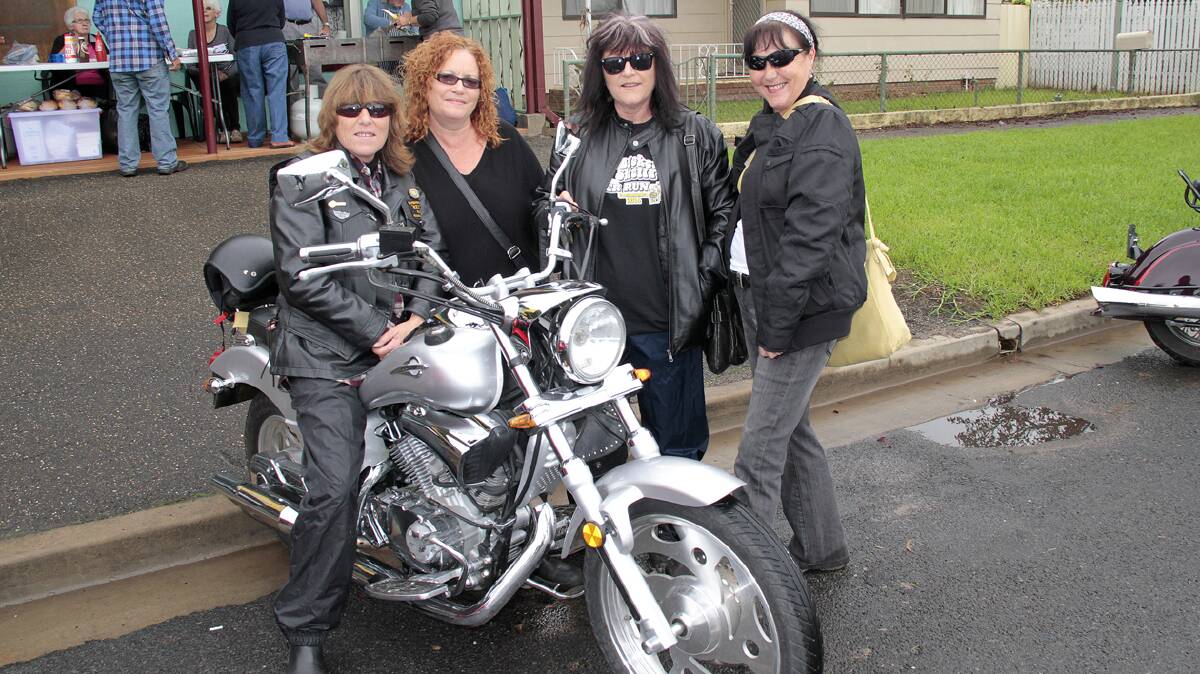 COOTAMUNDRA: Pictured at registration for the Poker Run on Saturday were Leigh Cassidy, Debbie Patterson, Cathy Hanlon and Cheryl Dunn. Funds raised from the event will go to the Cootamundra Nursing Home’s Internal Sprinkler Appeal. Photo: Kelly Manwaring.