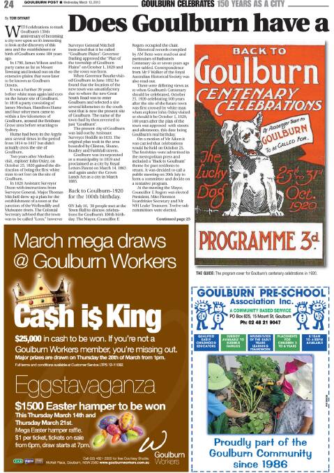 Goulburn Post - 150th anniversary special edition