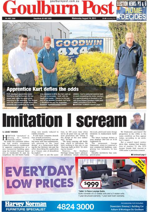 Goulburn Post - Front pages 2013