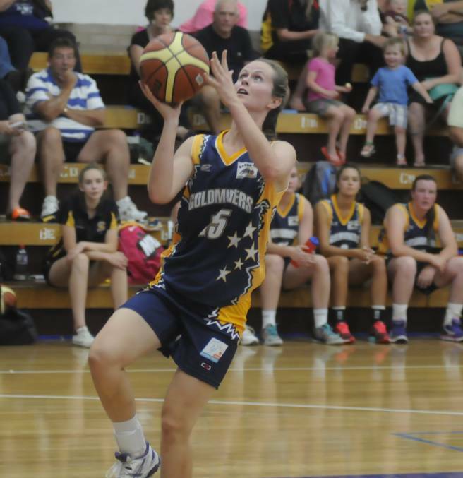 LEADING THE WAY: Goldminers star Teagan Burke posted 34 points for her side as they beat Goulburn on Saturday. Photo: CHRIS SEABROOK 