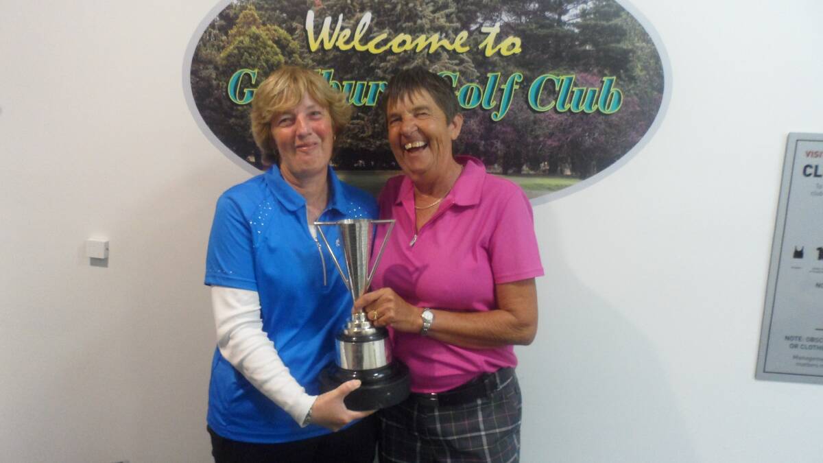 CHAMPIONS: Karen Marshall and Ann Ridley the 2016 Foursomes Champions. 