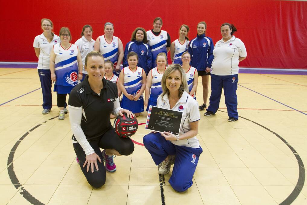 One of the 2015 Australia Post One Netball Community Awards Winners, Disability Trust Eagles Netball, NSW.
