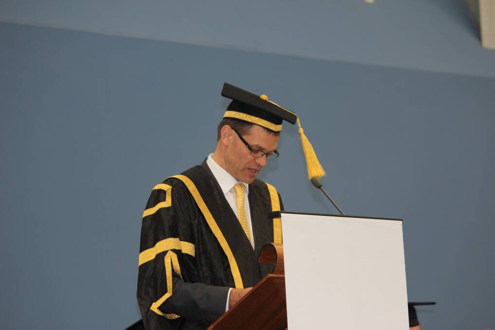 CEREMONIAL: The awards were conferred by the Vice Chancellor of the Charles Sturt University, Professor Andrew Vann.