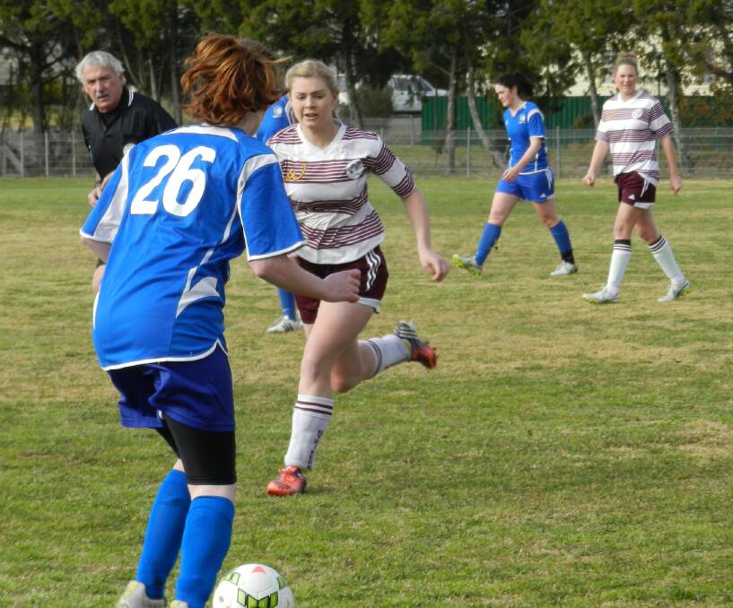 ANU DOMINATE: Strikers Two girls could only muster nine players on Sunday when ANU visited Goulburn for a rare at home game for the Goulburn sides.