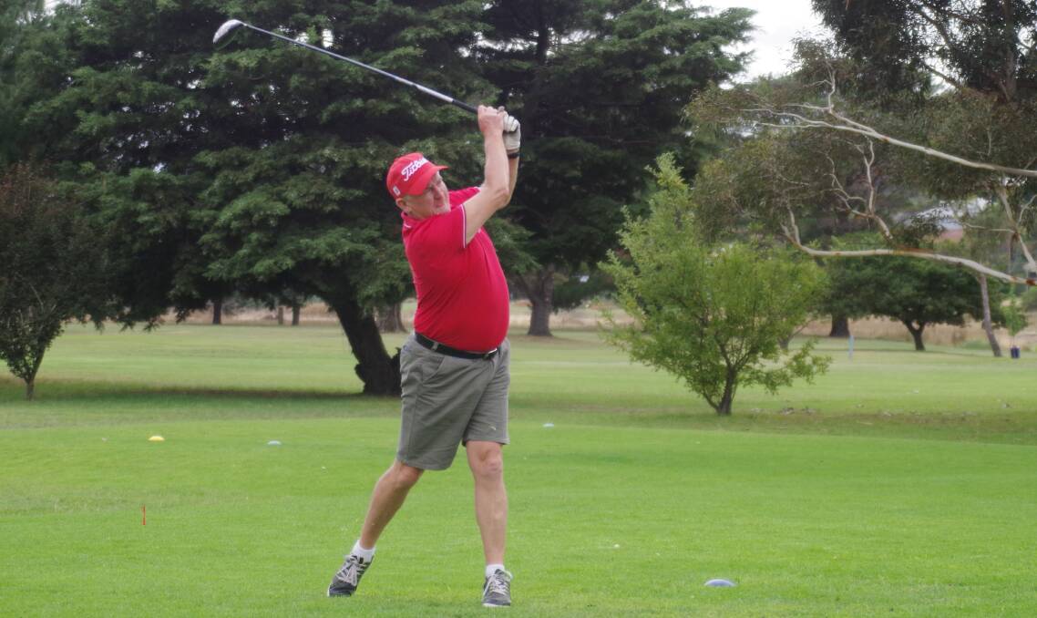 HALFWAY: Richard Hammond, who placed fourth on Thursday February 4, makes his shot from the 10th tee at Goulburn Golf Course during a recent Saturday game. Photo by Darryl Fernance.


