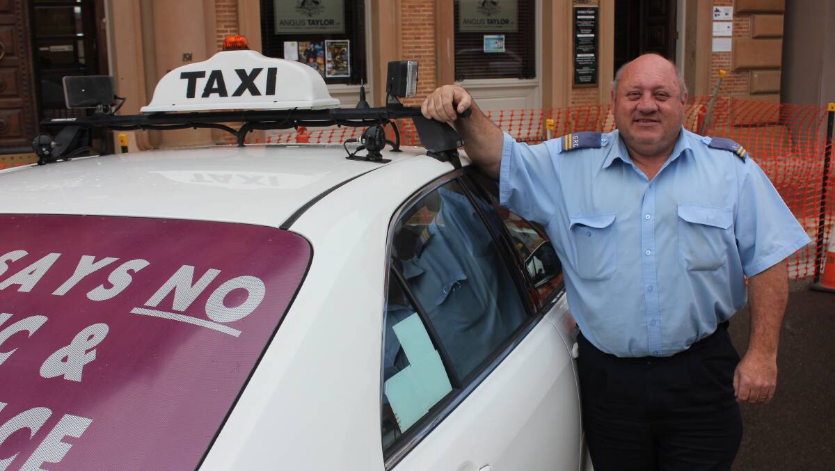 DEDICATED: Goulburn Radio Cabs driver Sreve Canty has been working for the taxi company for 15 years and agrees with his boss Michael Gordon that something needs to be done about ride sharing company Uber-X. 