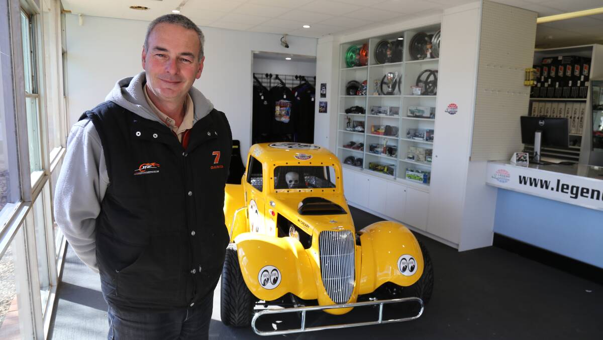 OPEN NOW: Legend Cars Australia have relocated to Goulburn, in the former RTA building on Lagoon St. Pictured, owner John Dennehy.
