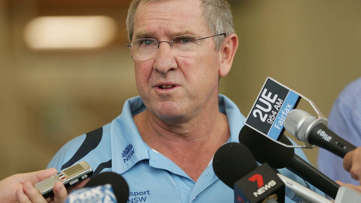 TOP JOB: New England cricket coach Trevor Bayliss speaks to media during a NSW Blues Sheffield Shield Nets Session at Sydney Cricket Ground on December 8 2014 in Sydney. (Photo by Mark Metcalfe/Getty Images 