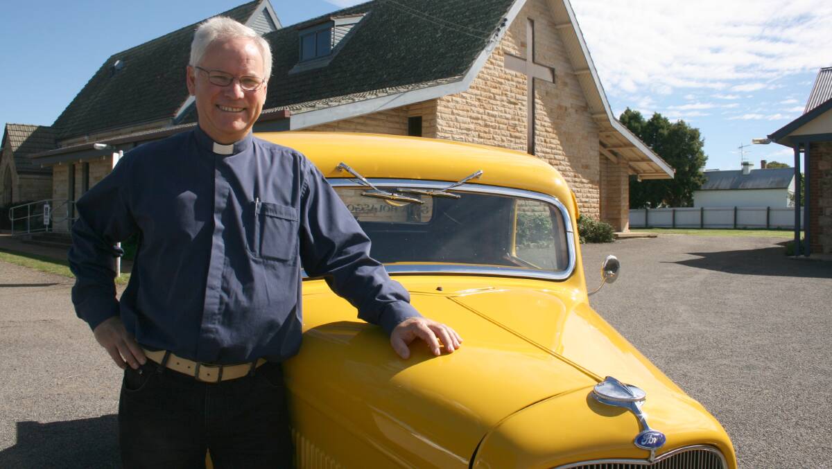 HOT RODDER: Local Anglican Minister, The Reverend Ross Hathway will be a proud participant in this weekend’s Goulburn Easter Rod Shakedown with his brother’s ’32 Chev.