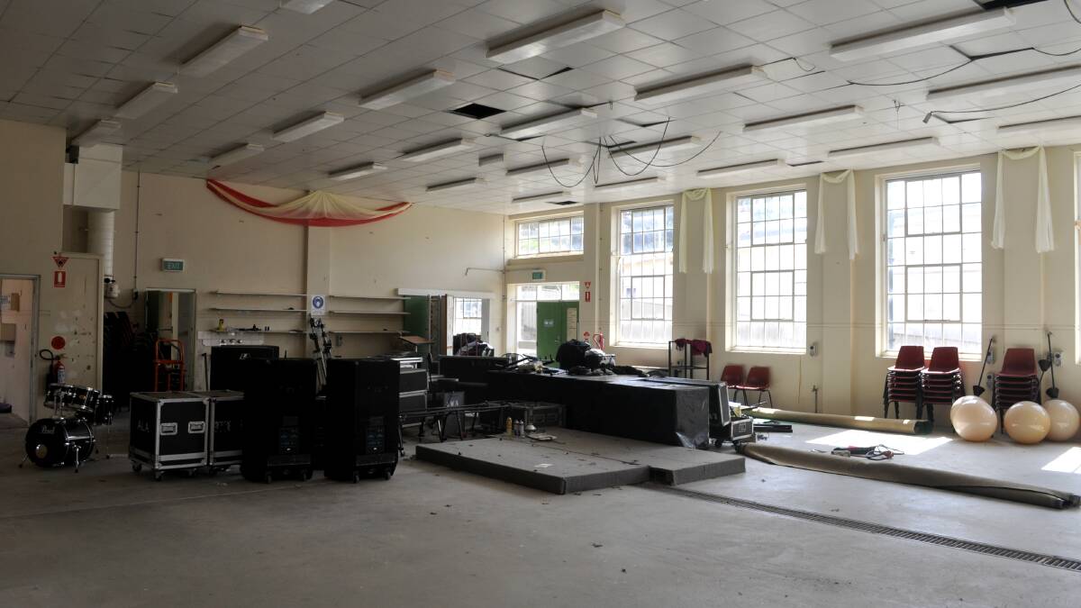 
FLEXIBLE SPACE: The former TAFE ceramics room, currently used as a storage space for the Conservatorium, is one of the locations being explored for a Goulburn Performing Arts Centre. 