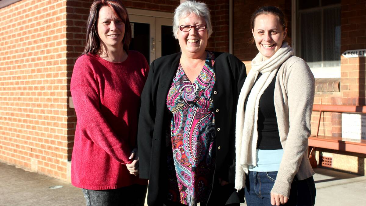 HELPING HAND: Rev. Julie Furner, Dr Sue Robinson and Rev. Aimee Kent stand by the door of the Wesley Drop In Centre. 