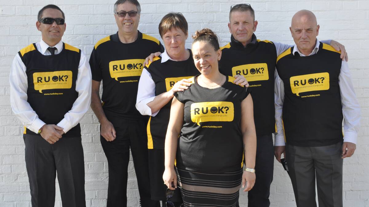 
 READY TO WALK: The team at Medicare Local Tommy O’Brien, Jeff Wilson, Karen Skilmer, Sharon King, Butch Young and Tony Wilson, in the shirts which the first 100 registered walkers will receive.
