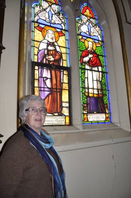 HISTORIC GLIMPSE: Local historian Daphne Penalver is coordinating a talk and tour of some of Goulburn’s stained glass windows in September. This Sts Peter and Paul’s Old Cathedral window dedicated to Edward Cunningham (d.1871), who owned land at Chatsbury and Tarlo, and whose home was a calling place for priests doing the rounds, was designed by Goulburn man Morton Mowbray.