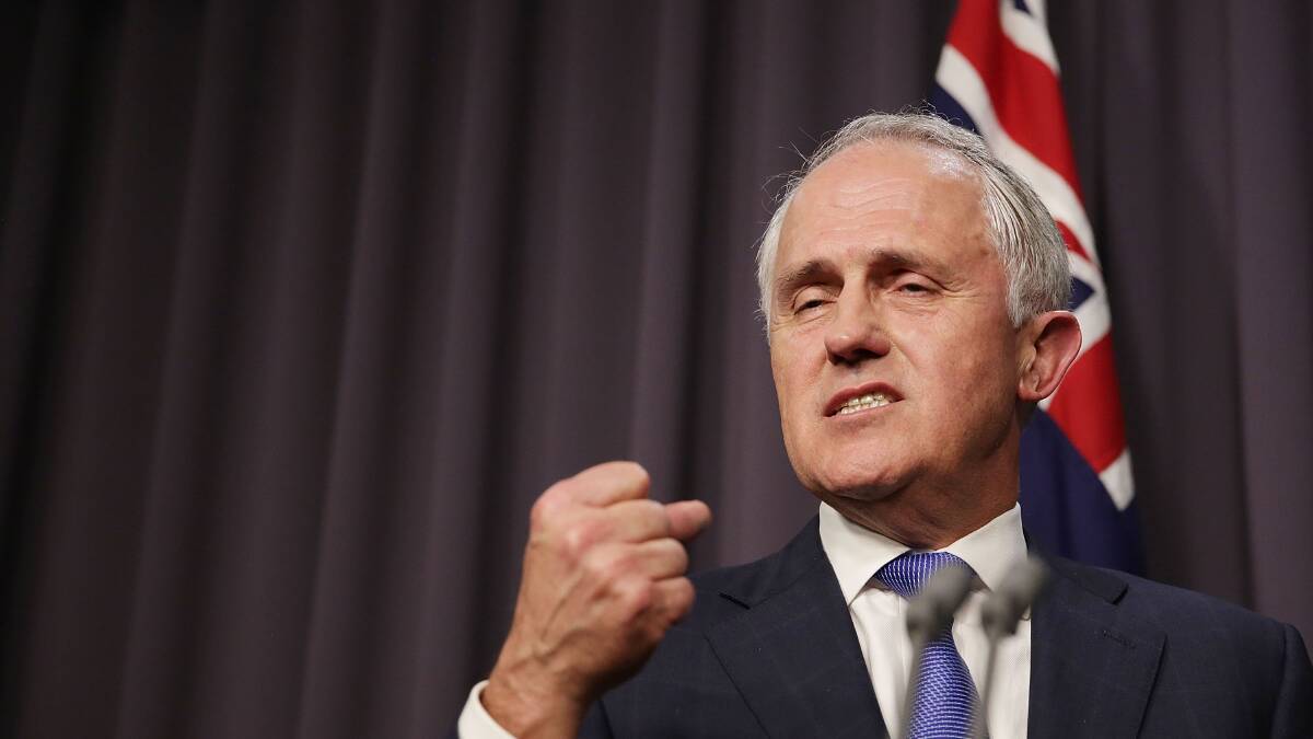 Malcolm Turnbull addresses media after winning the leadership spill. Photo Stefan Postles/Getty Images