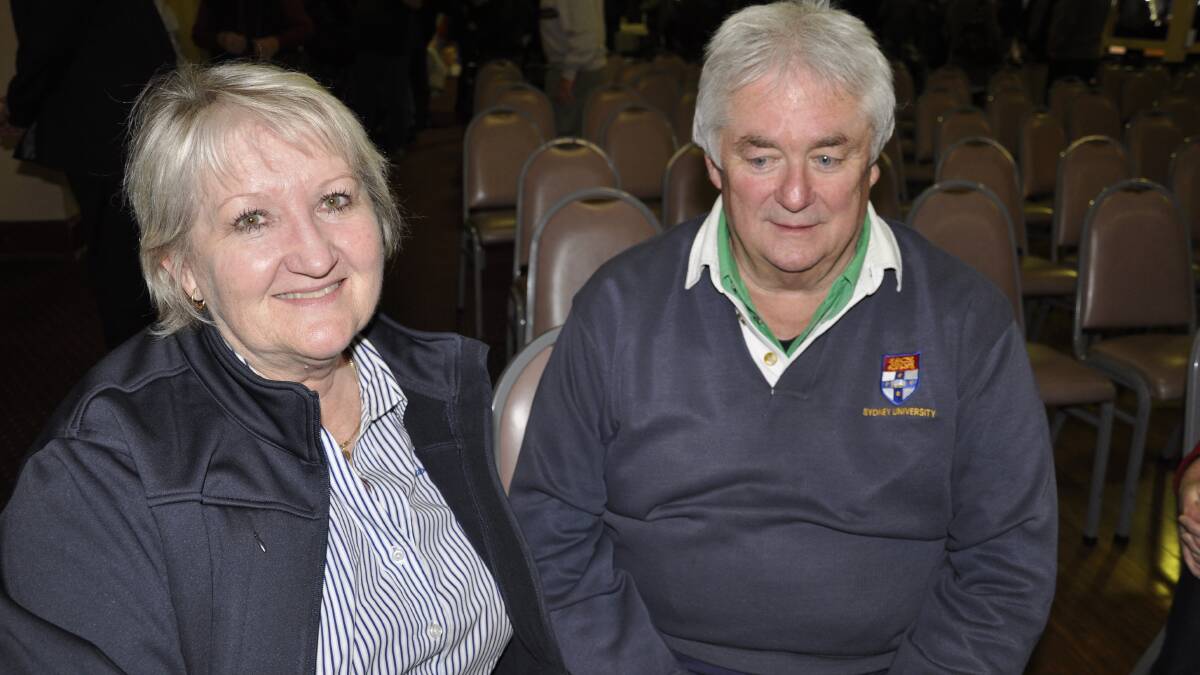 OPPOSED: Richard Stacy and partner Kay Paterson, pictured at the recent Meet the Candidates night. 