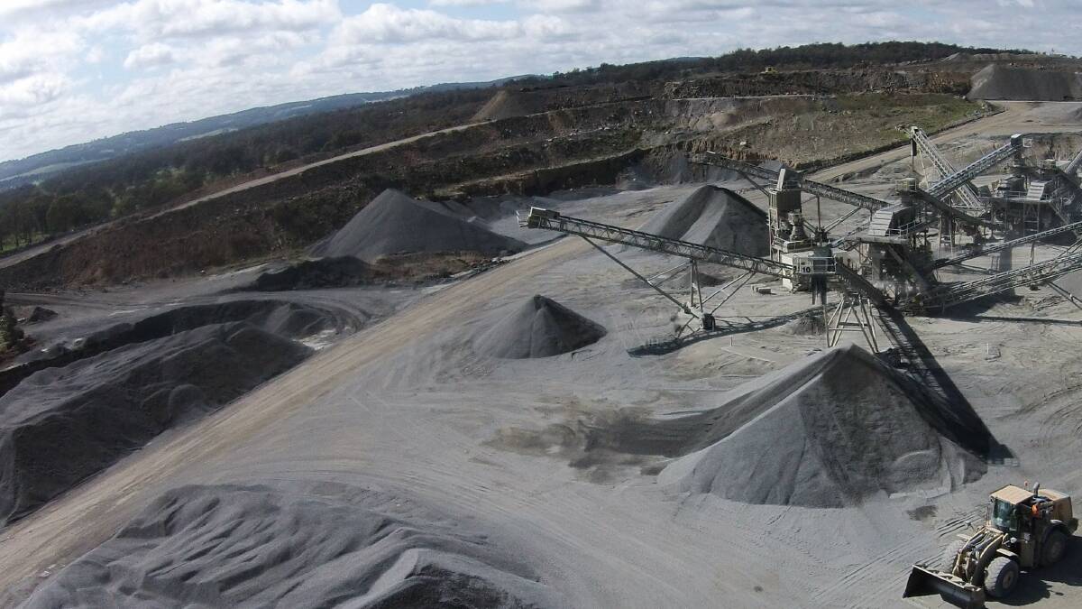 Gunlake Quarry near Marulan is applying to the state government to expand its open cut operation from 750,000 tonnes to two million tonnes annually. Photo courtesy Gunlake Quarry.