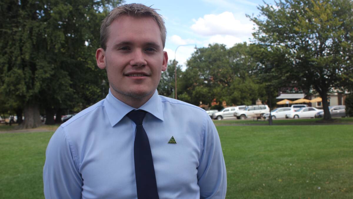 The Goulburn Greens' campaign manager and convener Nick Calleja, 23