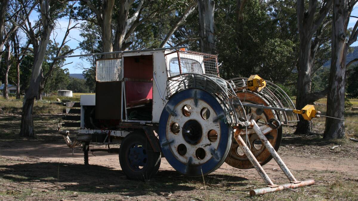 LINCHPIN: The winch to which a cable is attached to launch gliders was positioned about 1.7km away from the launch site between gum trees on the day of the accident.
