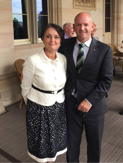 Goulburn MP Pru Goward with Niall Blair at the swearing in ceremony
