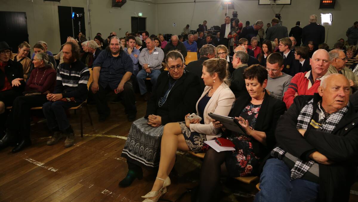 The hundred-strong crowd at Wednesday night's Regional Leaders Debate.  Photo: Brittany Murphy.