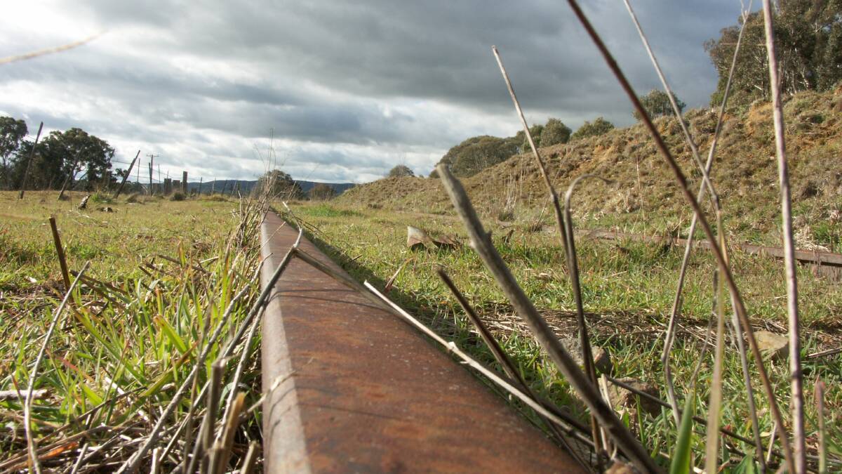 RUSTY TRACK: The Crookwell railway line just north of Norwood Rd near the Middle Arm Rd. Photos by Darryl Fernance.