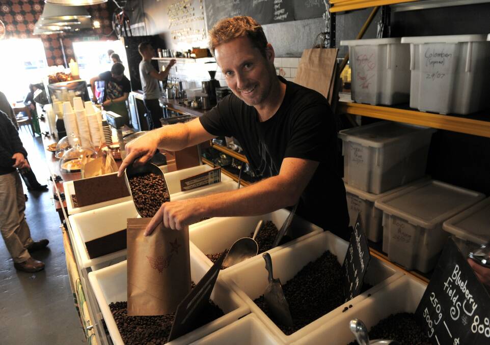  Owner of Lonsdale Street Roasters, Alastair Evans, in his coffee shop. Fairfax image