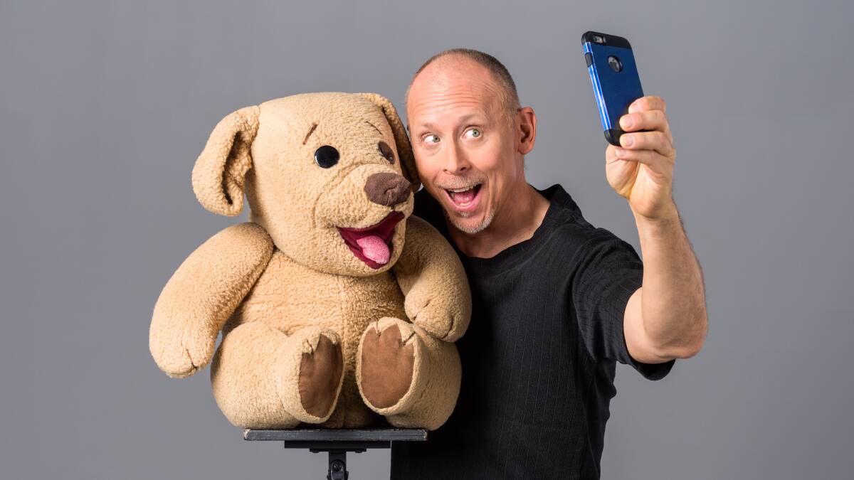 COMEDY: In iTedE, Strassman can't get his eponymous bear off his devices. Photo supplied