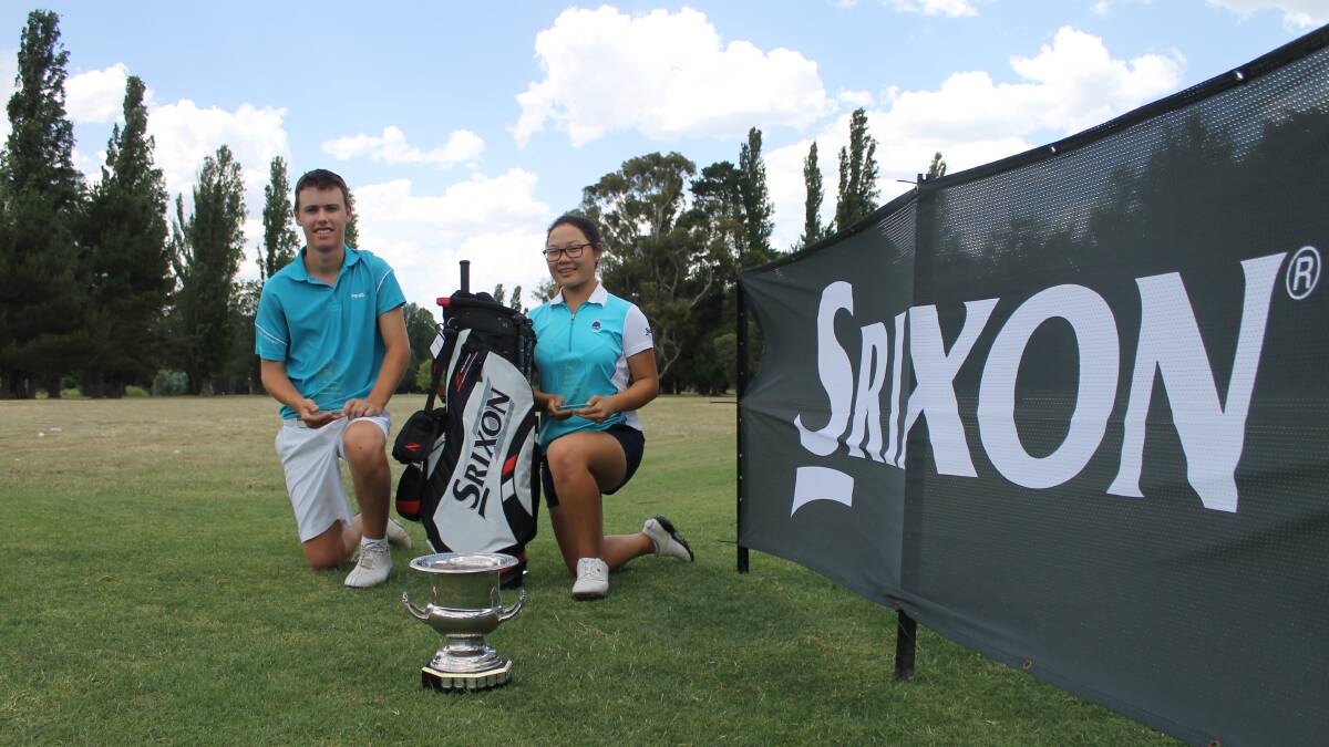 WINNERS: Bonnie Doon’s Mitch Gannon
and Concord Golf Club’s Doey Choi who
were the male and female winners of the
Brett Ogle Classic held at the Goulburn
Golf Club over the weekend. Photo:
Sheridan Graham-Tupaea.