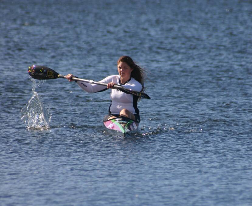 Breanna Reid strutting her stuff on the water.