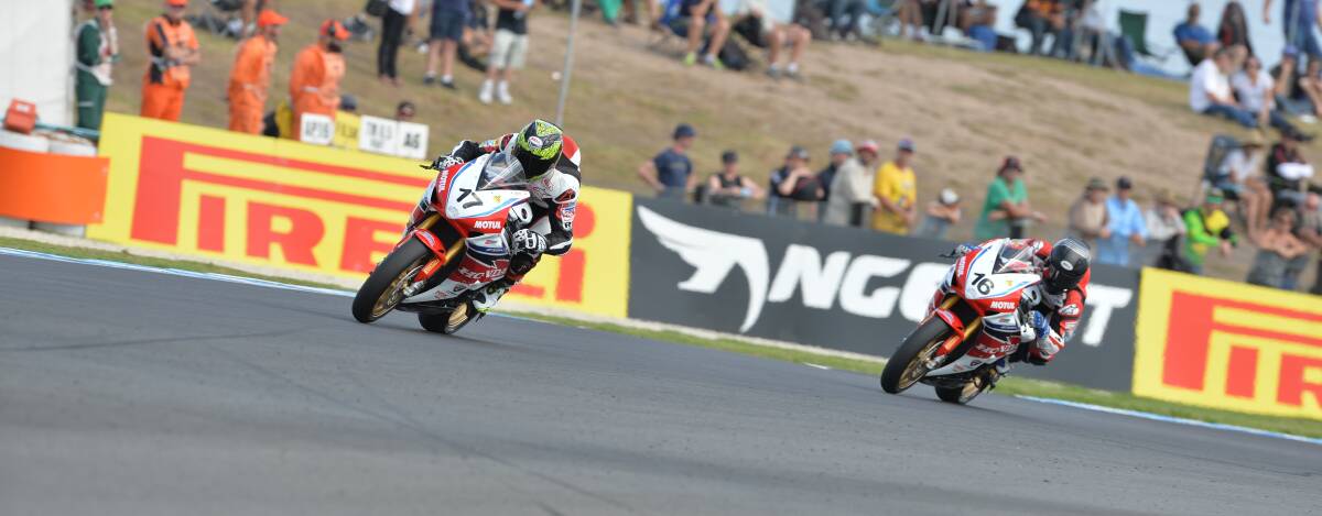Troy Herfoss and Josh Hook traded win in the rounds two races. Photo: Russell Colvin