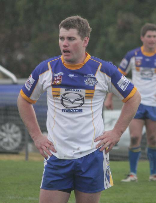 Goulburn Workers Bulldog's captain coach Michael Picker led his team to a heartbreaking grand final loss to the Queabeyan Blues in extra time. His efforts though deserve praise. Photo: Chris Clarke