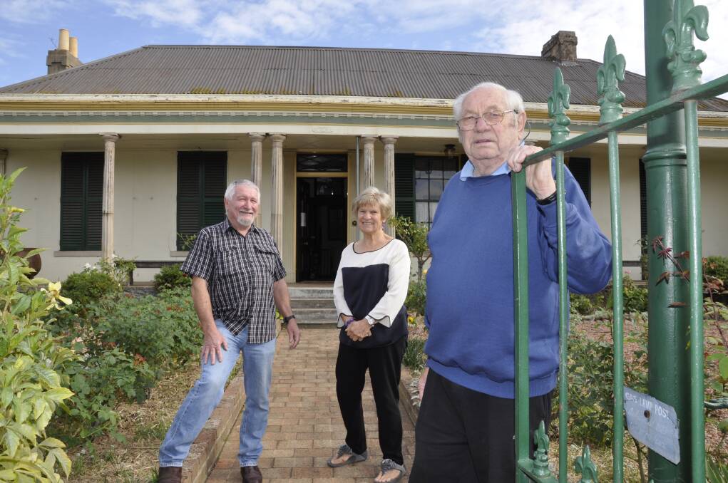 WELCOME BACK: Goulburn and District Historical Society president Garry White, vice-president Roger Bayley and member, Linda Cooper are gearing up for St Clair’s grand re-opening this Saturday. The community is invited.
