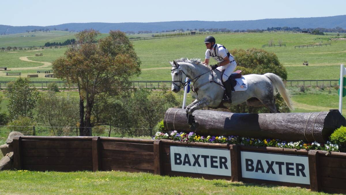 LEAP: Stuart Tinney was the standout performer in the Lynton Horse Trials held over the weekend. Photo: Darryl Fernance.