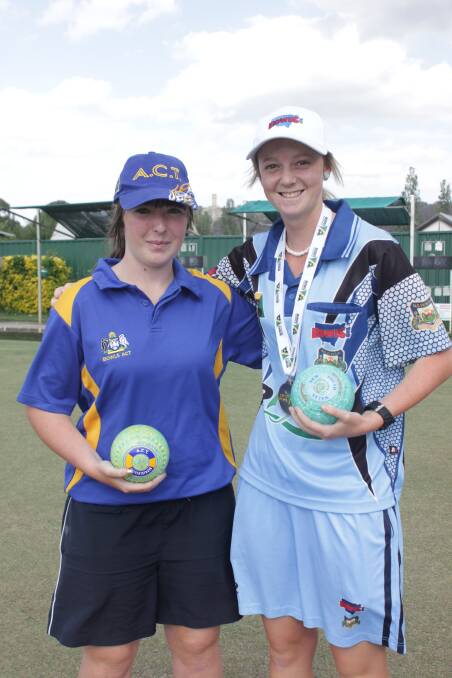 ON A ROLL: Year 12 Goulburn High students Tracey
Swift and Ellen Ryan are proud of their chosen sport,
and they’re not bad at it either, having both competed
at the Australian under-18s Championships held in
Darwin earlier in the month. Photo: Chris Clarke.