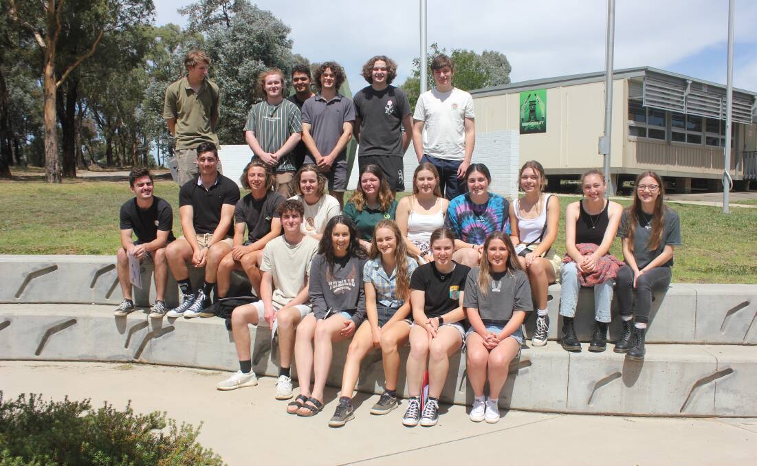 Mulwaree High School students were pleased with their HSC results. Photo: Burney Wong. 
