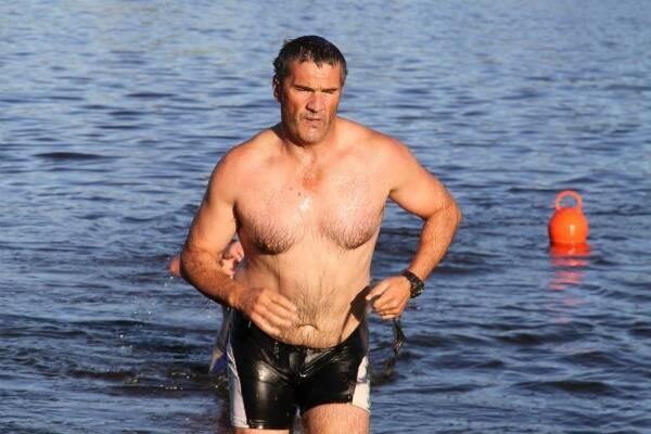 BIG ACHIEVEMENT: Mark Stutchbury finished first in the ‘Clydesdale’ section (over 95kg) in Goulburn’s recent triathlon.