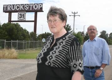 OUT OF BUSINESS: Marulan Business and Tourism Association president Patrick Mulligan and member Inda Evans are pictured outside Truckstop 31, which closed on Monday.