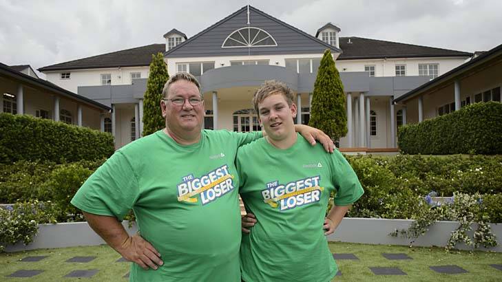 Toughening up … contestants Gerald Nester and son Todd, 15