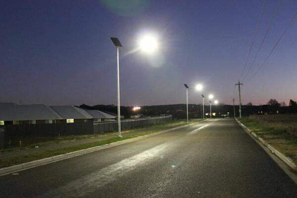 STREETS AHEAD: The 3km stretch of Marys Mount Road is believed to be the single largest solar powered streetlighting project for a council-owned and maintained road in Australia. 