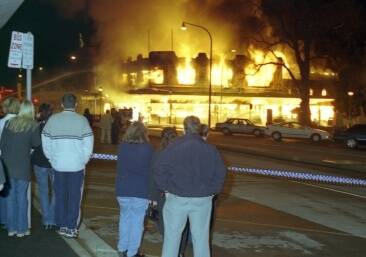 MASSIVE BLAZE: Vivid scenes from the Knowlmans fire of June 26, 1999 captured by Goulburn Post photographer Leon Oberg.