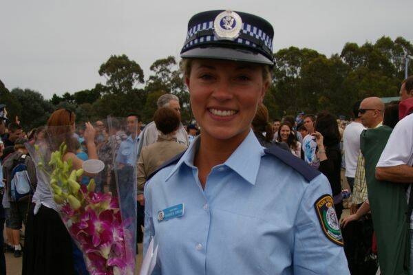 LIFELONG DREAM: Police graduate Rhiannon Duncan at the attestation parade in Goulburn on Friday.