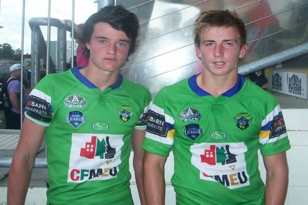 DETERMINED: Chris Hart and Lachlan Croker.