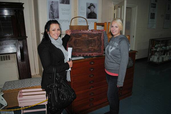 • FINAL TOUR: TAFE Community Services students Emily Lindsley and Kayla Edwards were part of the 40 mental health professionals touring the Kenmore Hospital museum last week.
