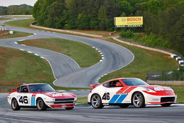 THEY’RE COMING: A BRE 240Z and 370z at Road Atlanta.