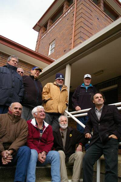 MEMORIES: Former residents of the Gill Memorial Boys Home gathered in Goulburn for a reunion on Saturday. Front l-r: Colin Eather as he was known when he was in the Gill Home (his birth name was Colin Parker), Rod Foster, Nev Monroe and Fred Walshe. Rear l-r: Graeme Daley, Tony Milburn, Jim Luthy, Bob Conway and Clem Apted who travelled from New Zealand. Photo: Darryl Fernance.