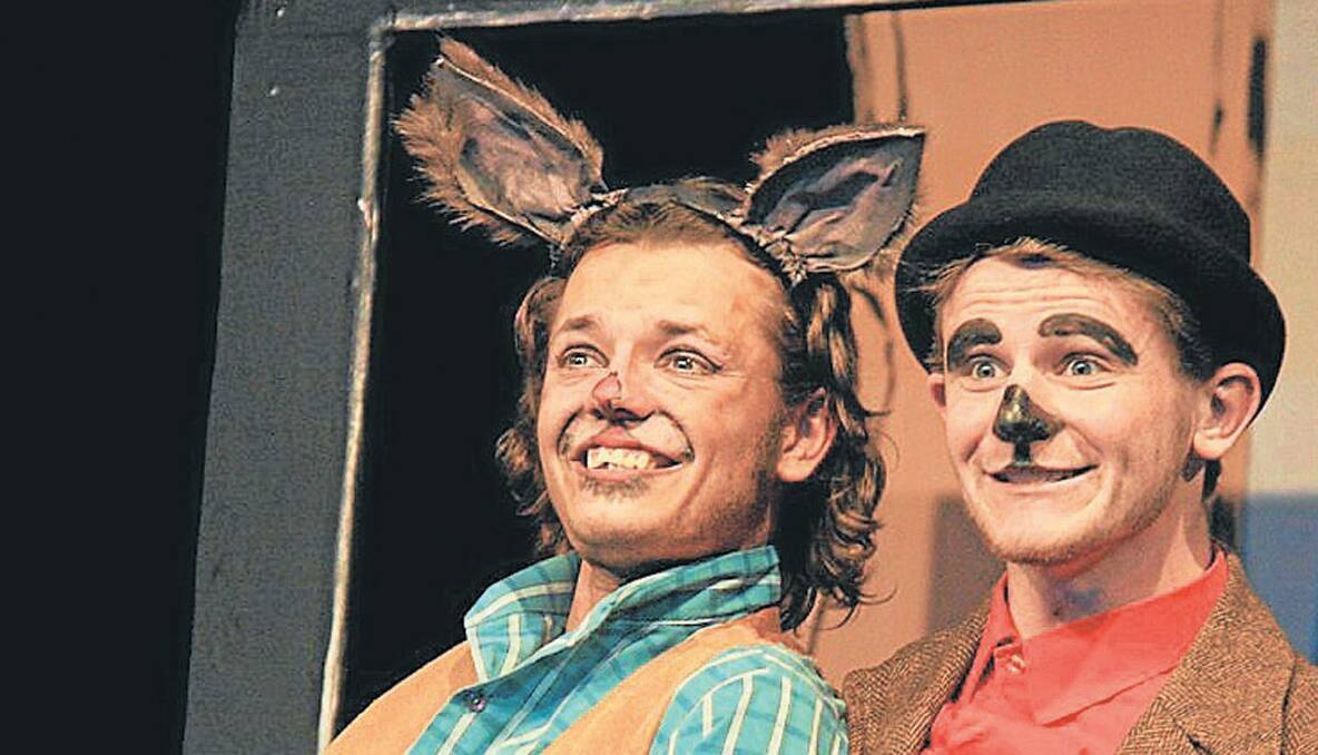 COMEDIC DUO: (Right) Josh Waters and Shane Daly were brilliant as Possum and Wombat, a pair of pudding thieving scoundrels. Photo by Brian Richardson. 