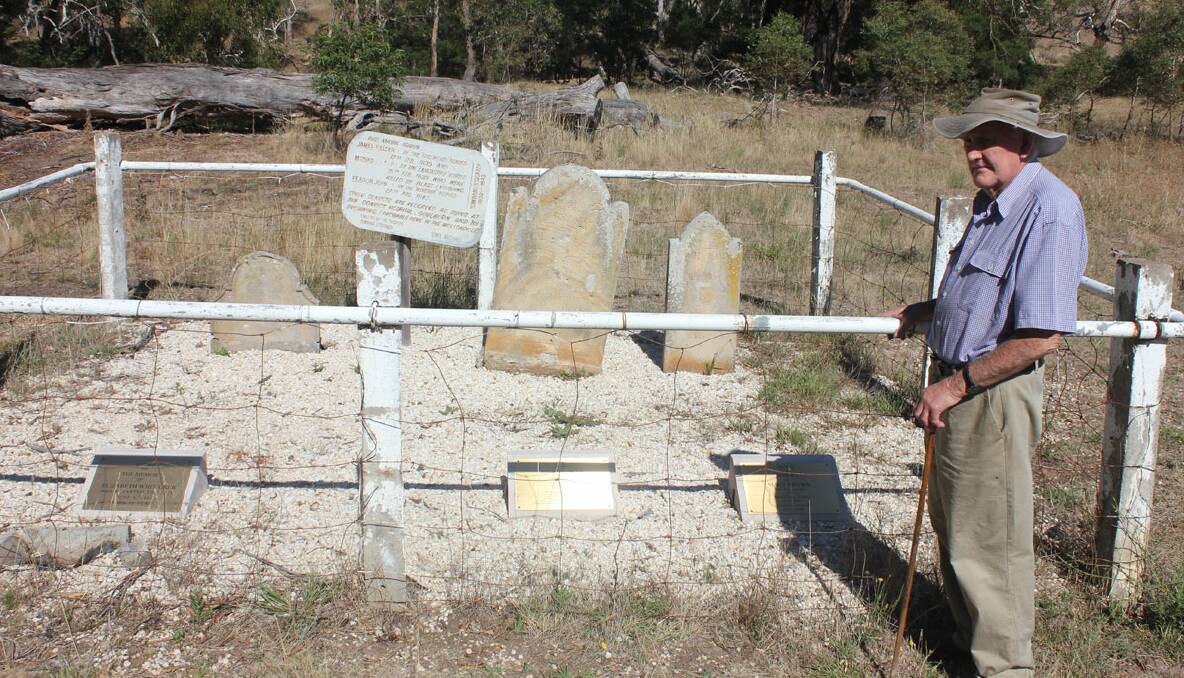 PROUD HERITAGE: Member of the Towrang Stockade Trust, Mick Studdert at the small cemetery that is part of the site. The Stockade was constructed in the late 1830s as a reform site for convicts.  